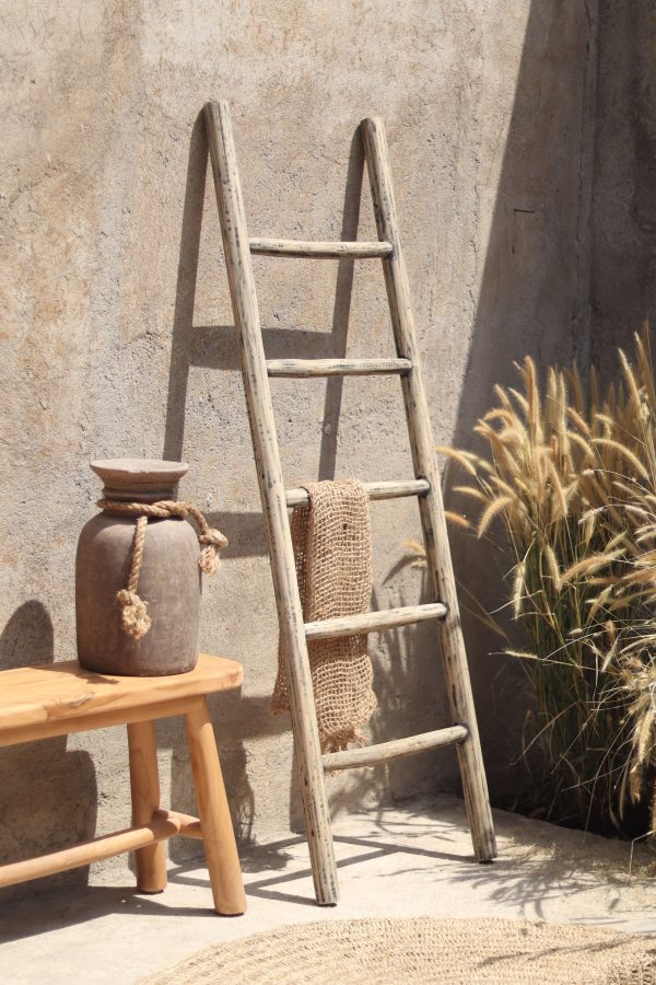 Natural Ladder-Grey Washed (2) Inspired by naturally aged timber, our grey washed finish bring a gentle, lived in look to the Natural Ladder Collection. The delicate grey tones soften the wood's appearance while preserving its authentic texture and grain, creating a timeless piece that feels both rustic and refined
