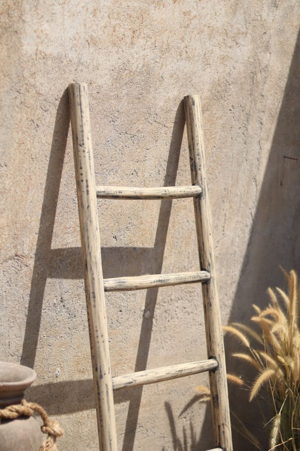 Natural Ladder-Grey Washed (7) Inspired by naturally aged timber, our grey washed finish bring a gentle, lived in look to the Natural Ladder Collection. The delicate grey tones soften the wood's appearance while preserving its authentic texture and grain, creating a timeless piece that feels both rustic and refined